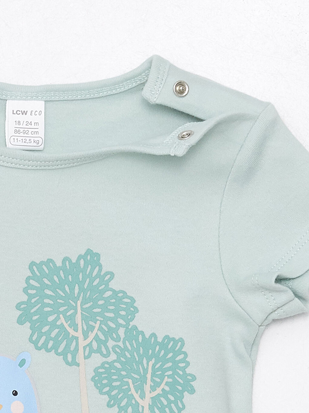 Crew Neck Short Sleeve Printed Cotton Baby Boys' Jumpsuit -S4FP41Z1-G3R