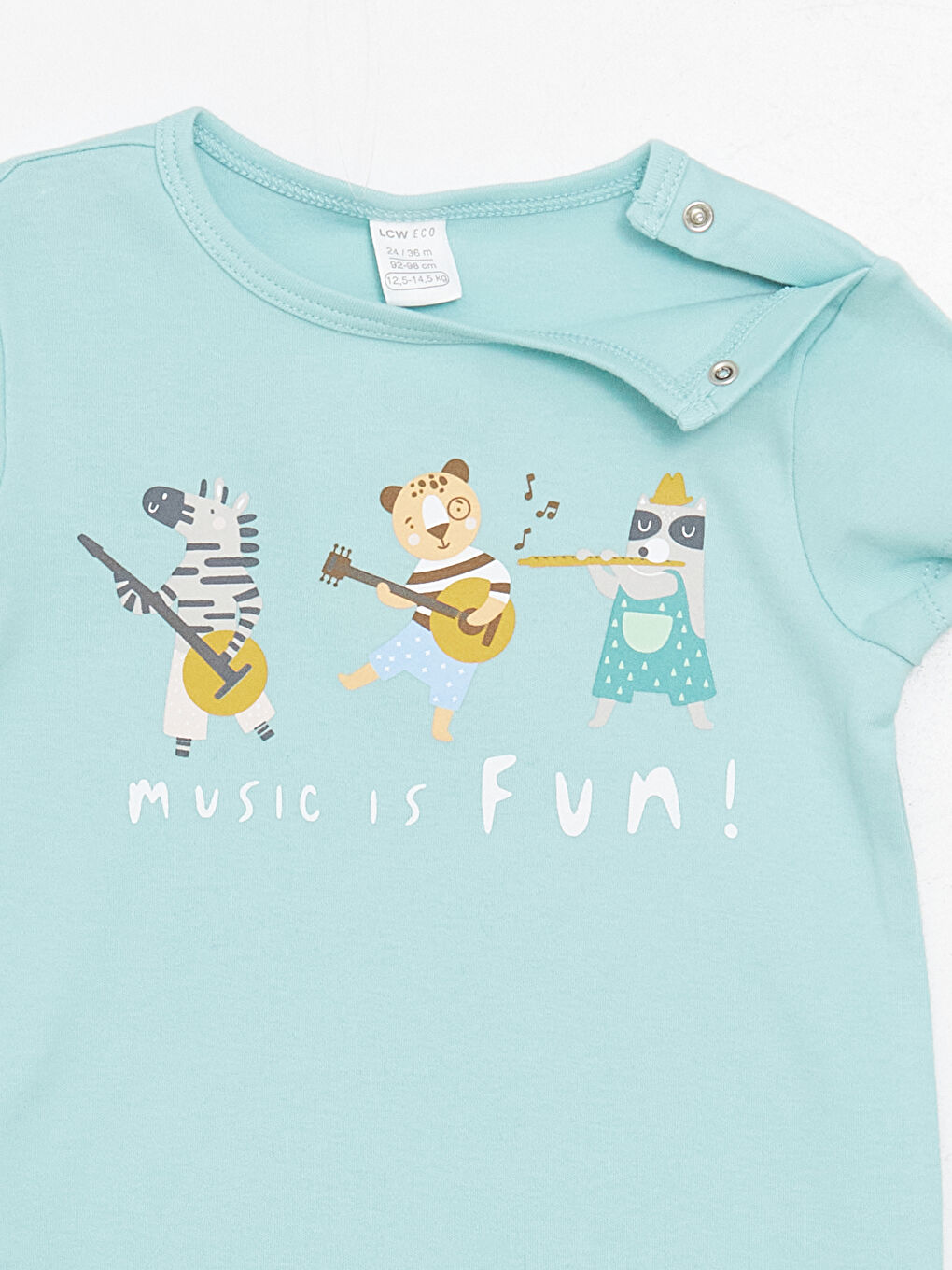 بذلة أولاد بيبي كم قصير مطبوع قطن كول مدور-1