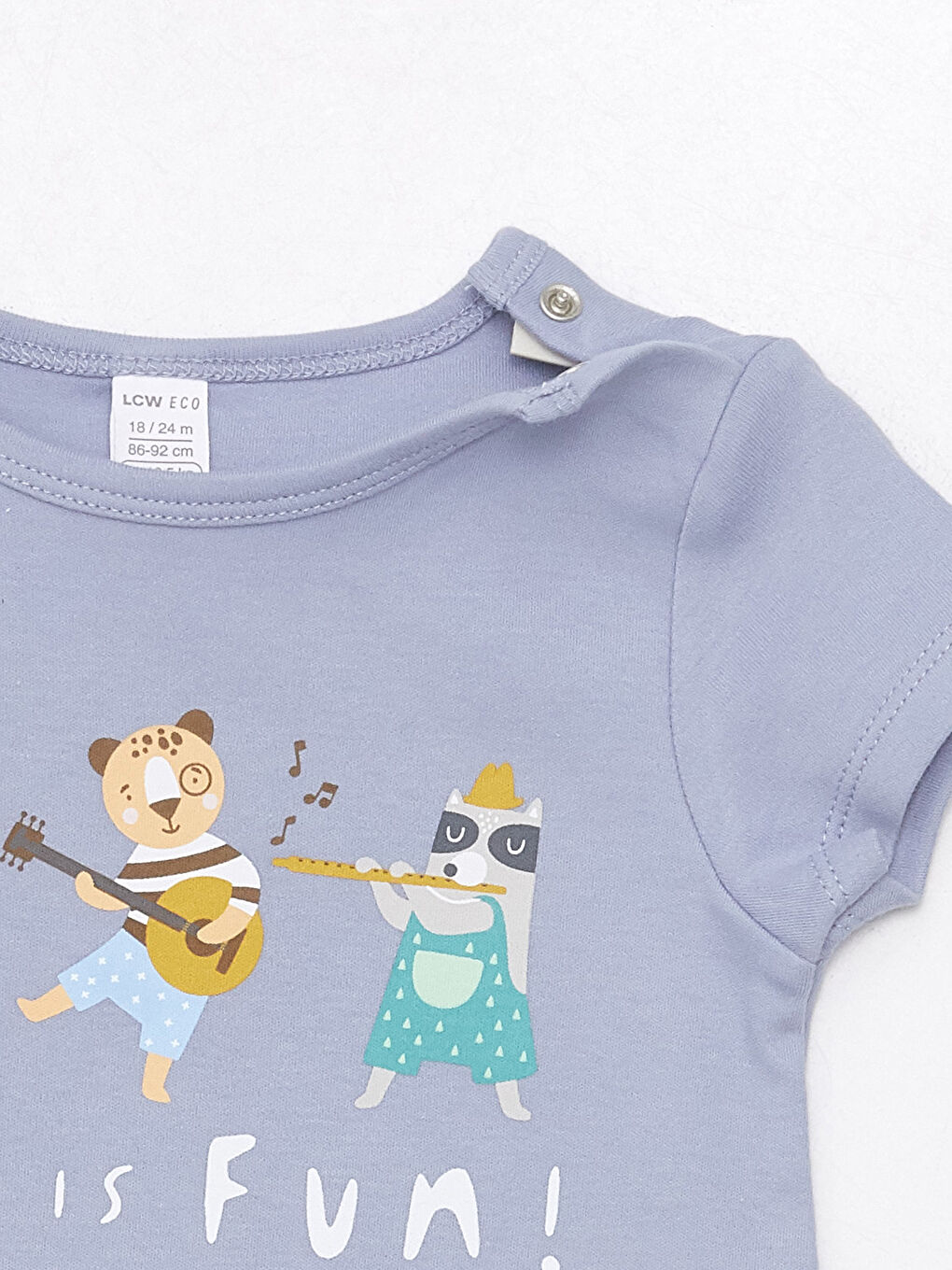 Crew Neck Short Sleeve Printed Cotton Baby Boys' Jumpsuit-1