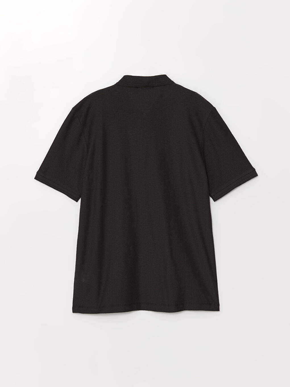 Polo Neck Short Sleeve Men's Textured T-Shirt -S4FP62Z8-CVL