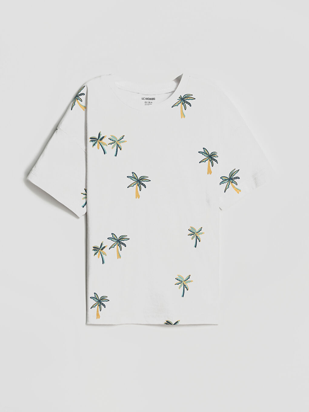 تي شيرت أولاد بيبي بكم قصير وكول مدور