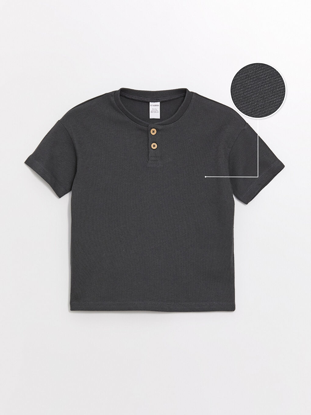 Crew Neck Short Sleeve Textured Fabric Baby Boy T-Shirt -S4FP89Z1-R34