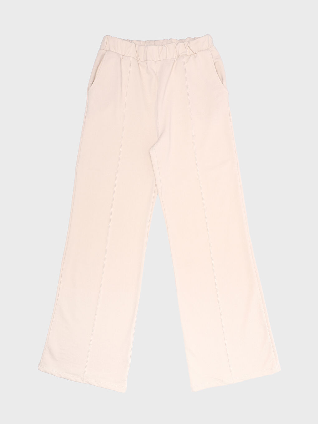 Elasticated Waist Plain Wide Leg Women's Trousers