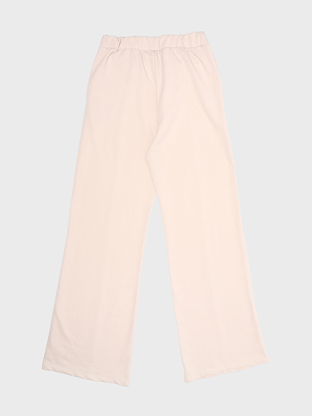 Elasticated Waist Plain Wide Leg Women's Trousers-1