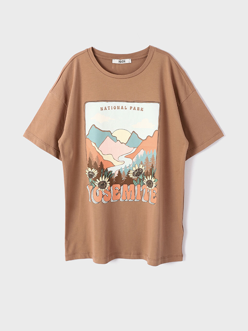 Crew Neck Printed Short Sleeve Women's T-Shirt