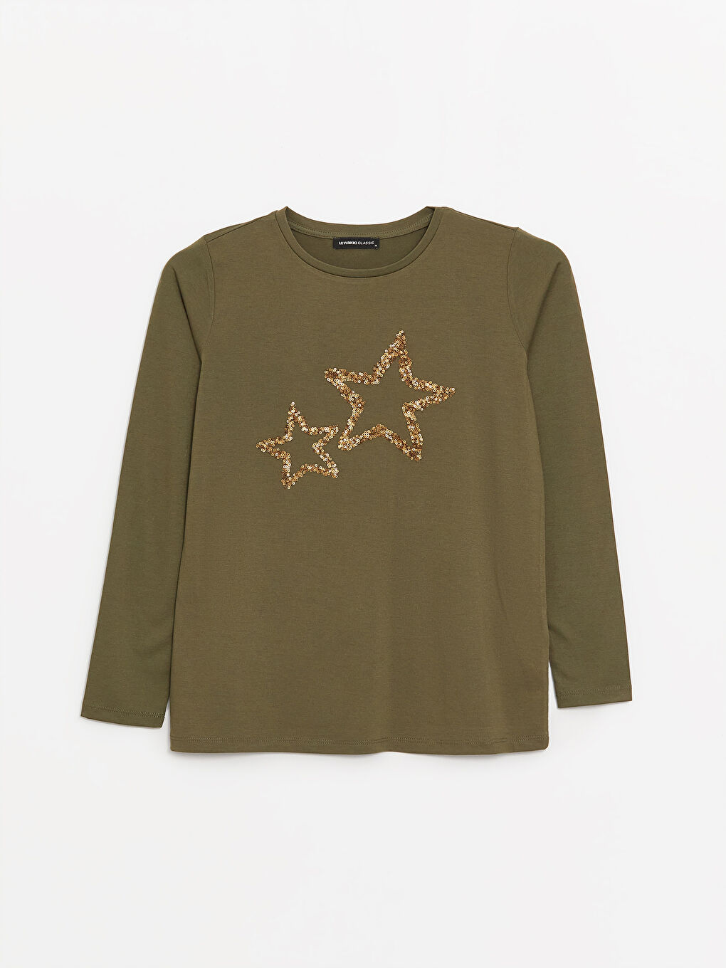 Crew Neck Printed Long Sleeve Women's T-Shirt -S4FQ45Z8-HDQ