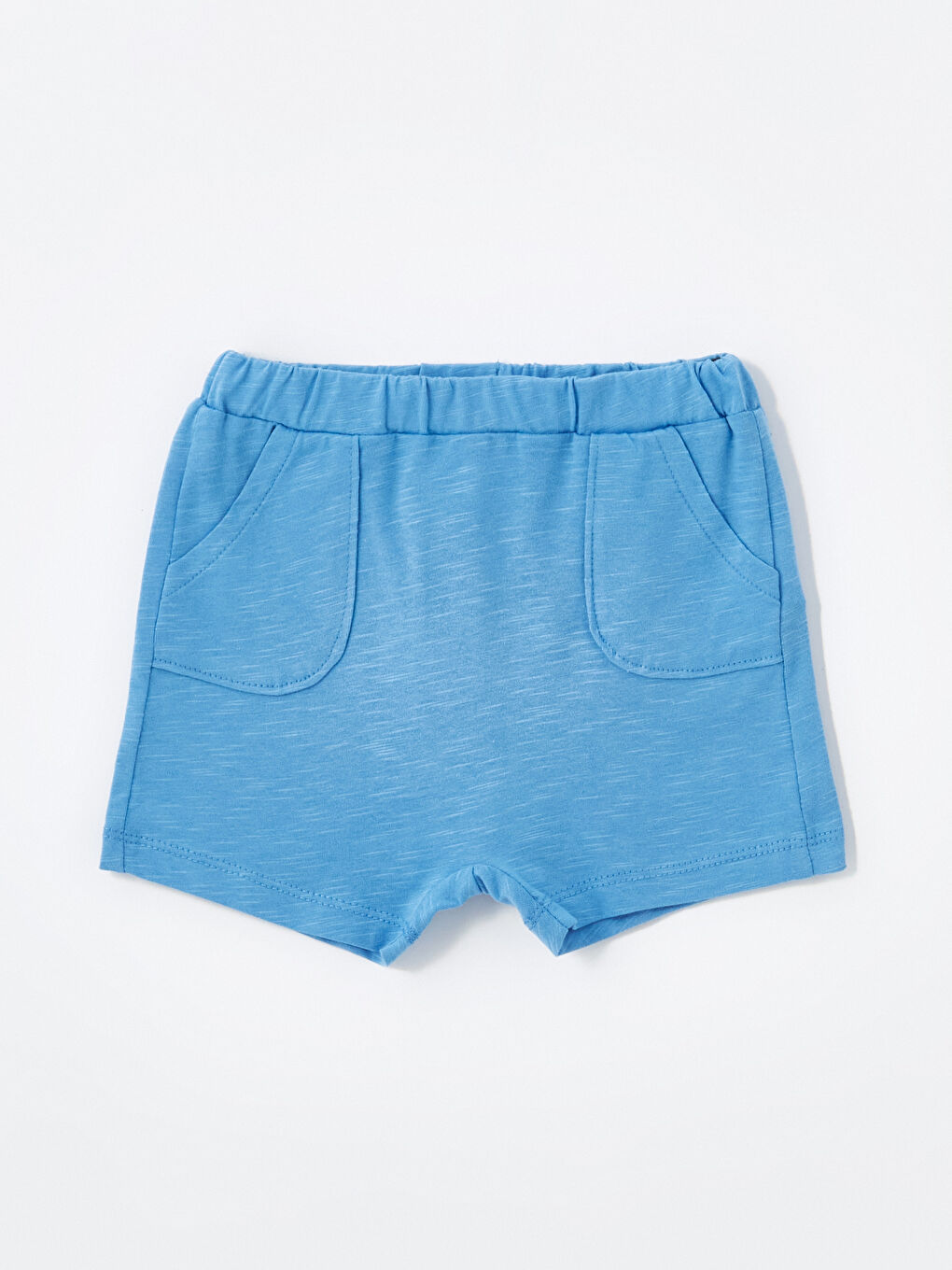 طقم بودي وشورت ولادي رضع مخطط بأكمام قصيرة وياقة دائرية قطعتين-4