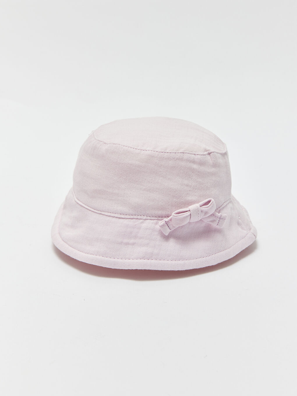 Lila Fiyonk Detaylı Kız Bebek Bucket Şapka