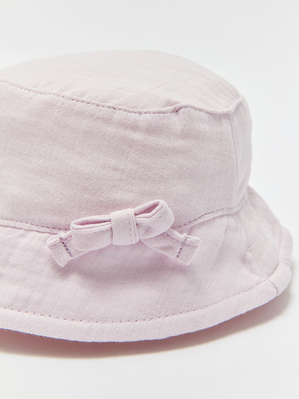 Lila Fiyonk Detaylı Kız Bebek Bucket Şapka-2