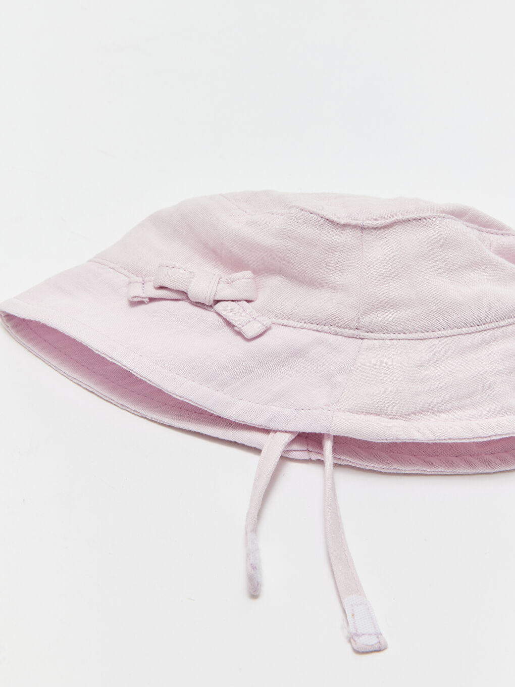Lila Fiyonk Detaylı Kız Bebek Bucket Şapka-3