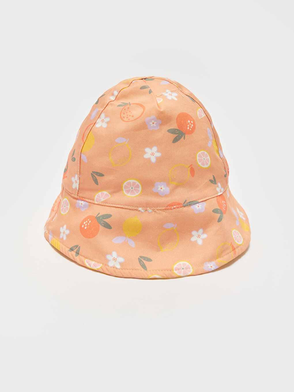 Mercan Baskılı Kız Bebek Bucket Şapka