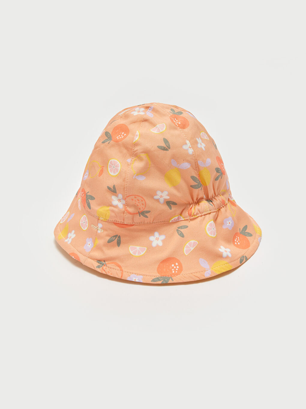 Mercan Baskılı Kız Bebek Bucket Şapka-1