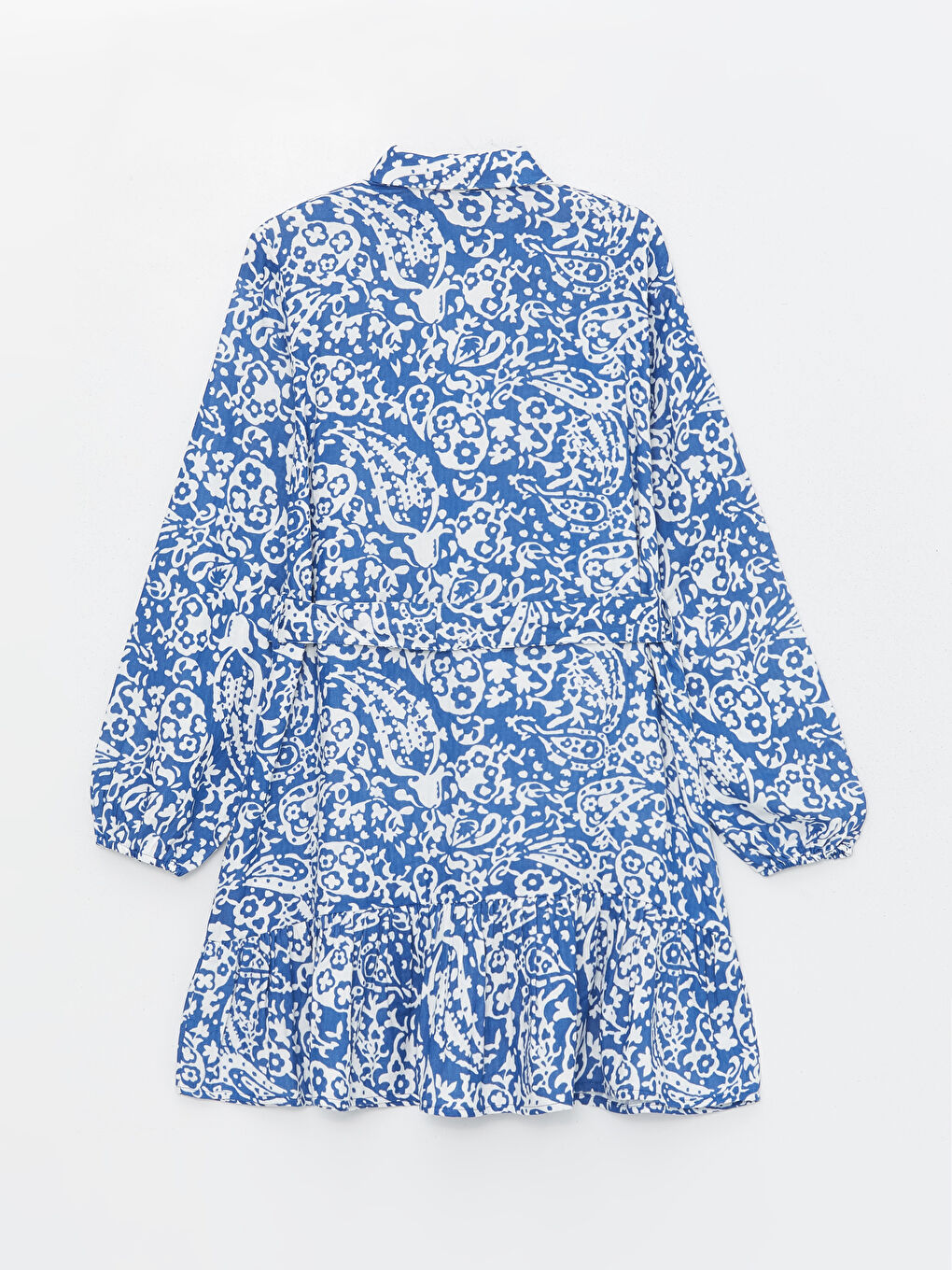 LCW Vision Patterned Long Sleeve Women's Shirt Dress -S4FQ79Z8-VE4