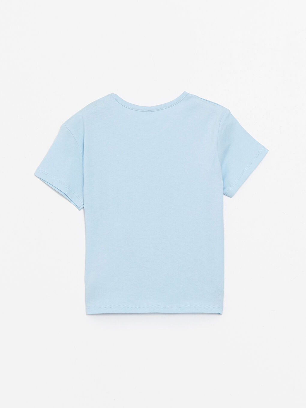 Mavi Bisiklet Yaka Kısa Kollu Baskılı Kız Bebek Tişört-1