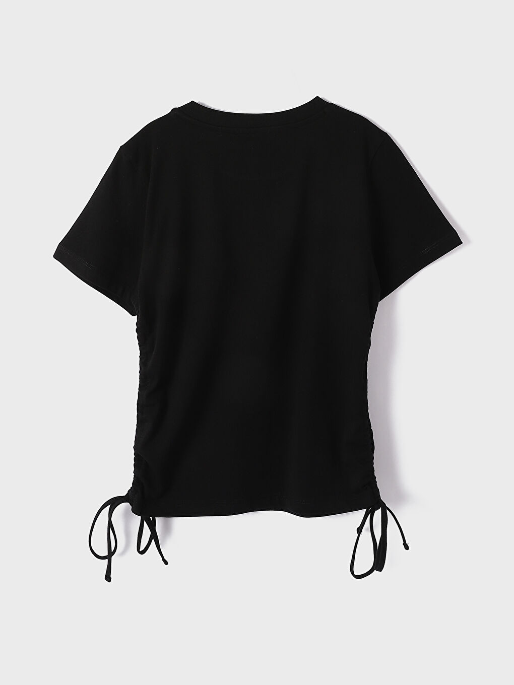 تيشيرت نسائي بأكمام قصيرة وياقة دائرية مطبوع-1