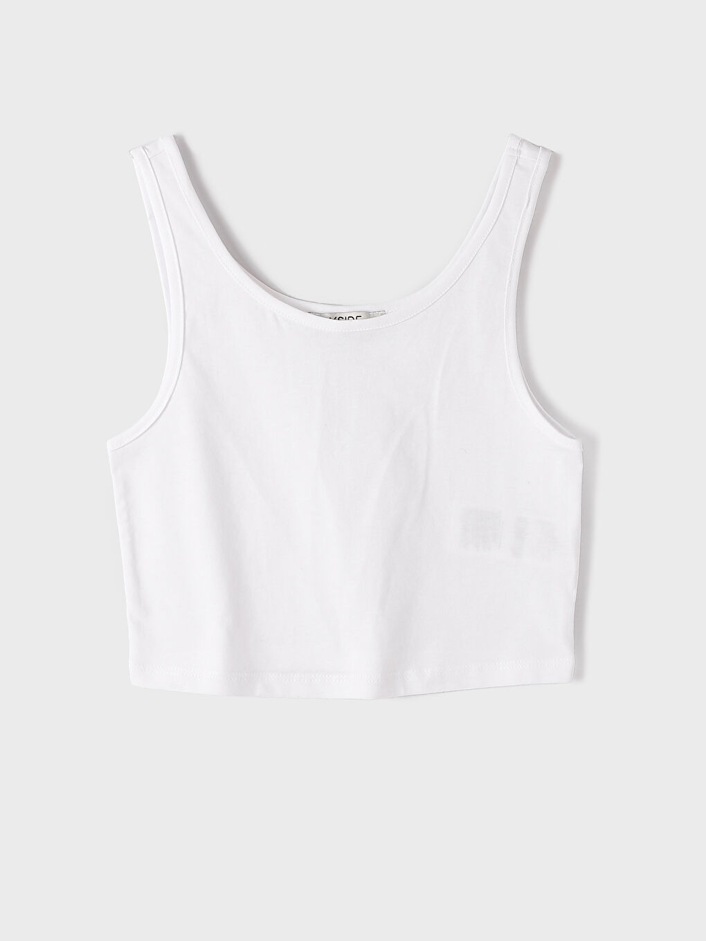 U Neck Plain Strappy Women's Crop Top