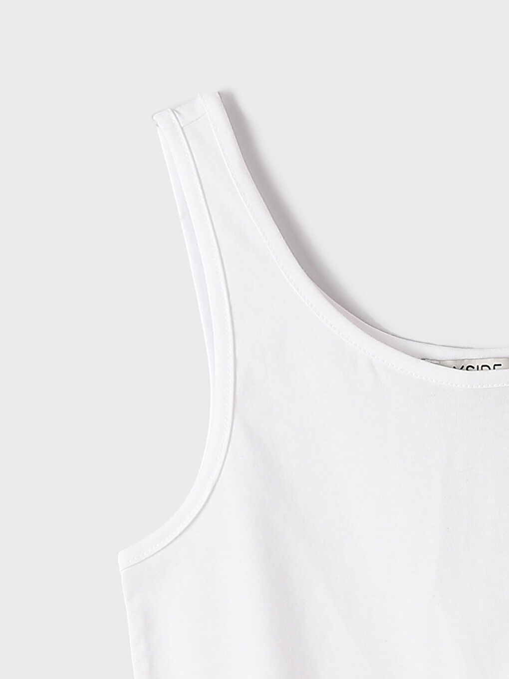 U Neck Plain Strappy Women's Crop Top-1