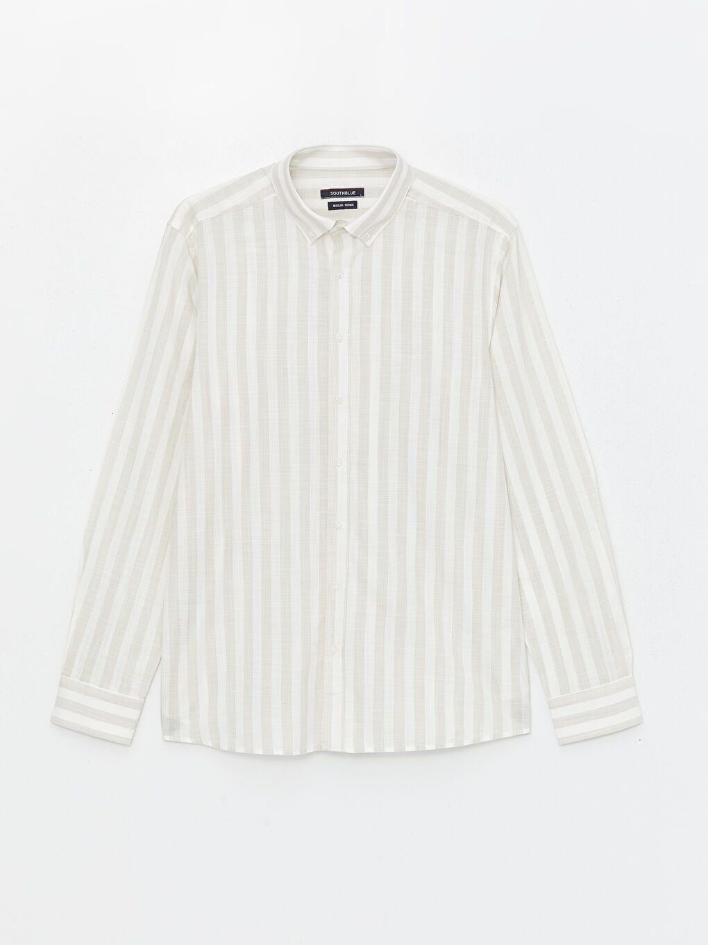 Regular Fit Long Sleeve Striped Men's Shirt -S4FR43Z8-L8Q
