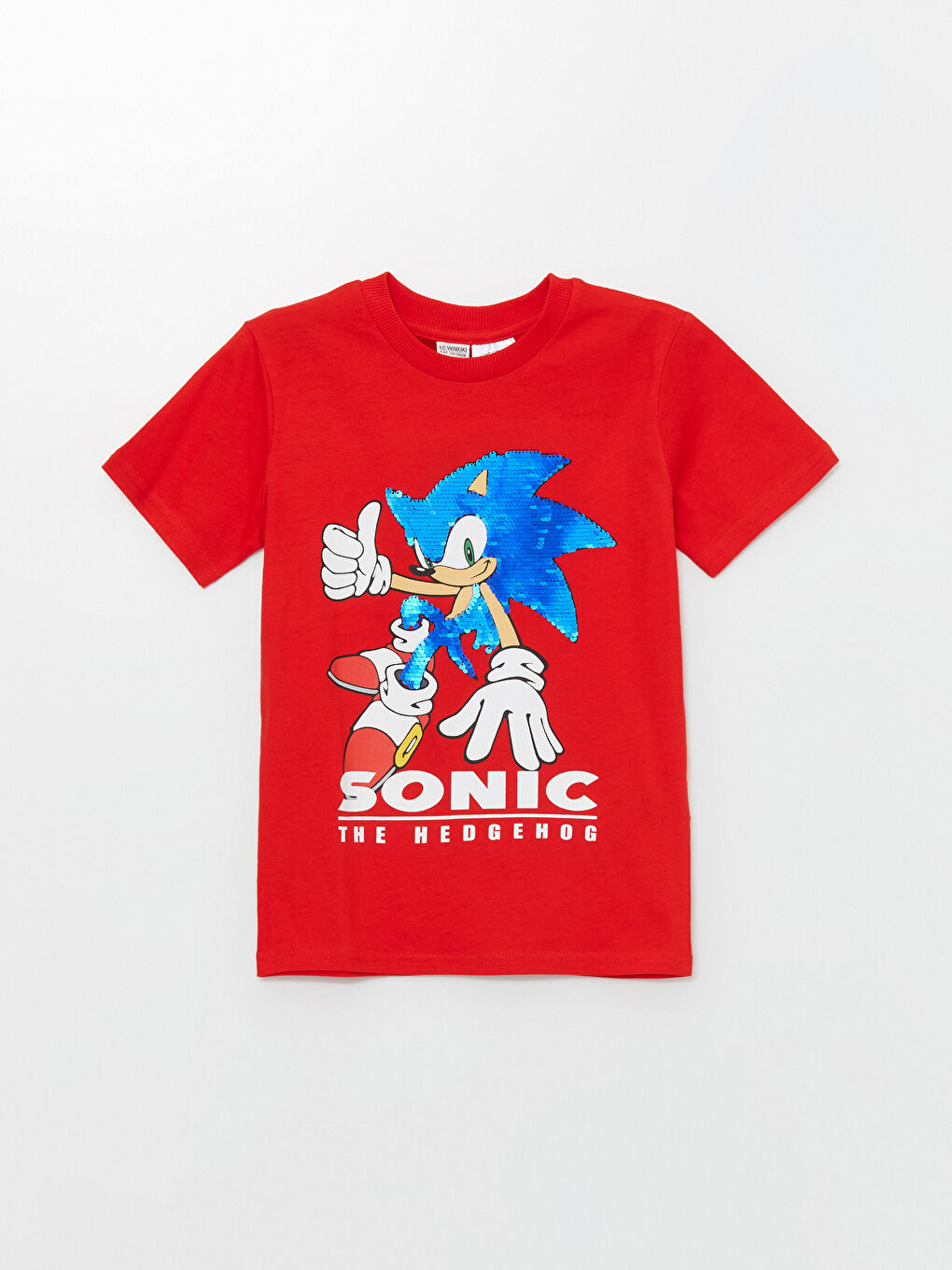Футболка с круглым вырезом, с принтом Соник, с коротким рукавом, для мальчиков-1