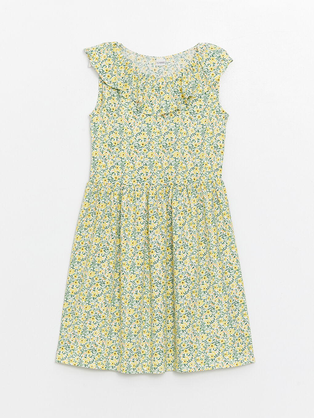 Crew Neck Floral Girls' Dress -S4FR53Z4-LU7