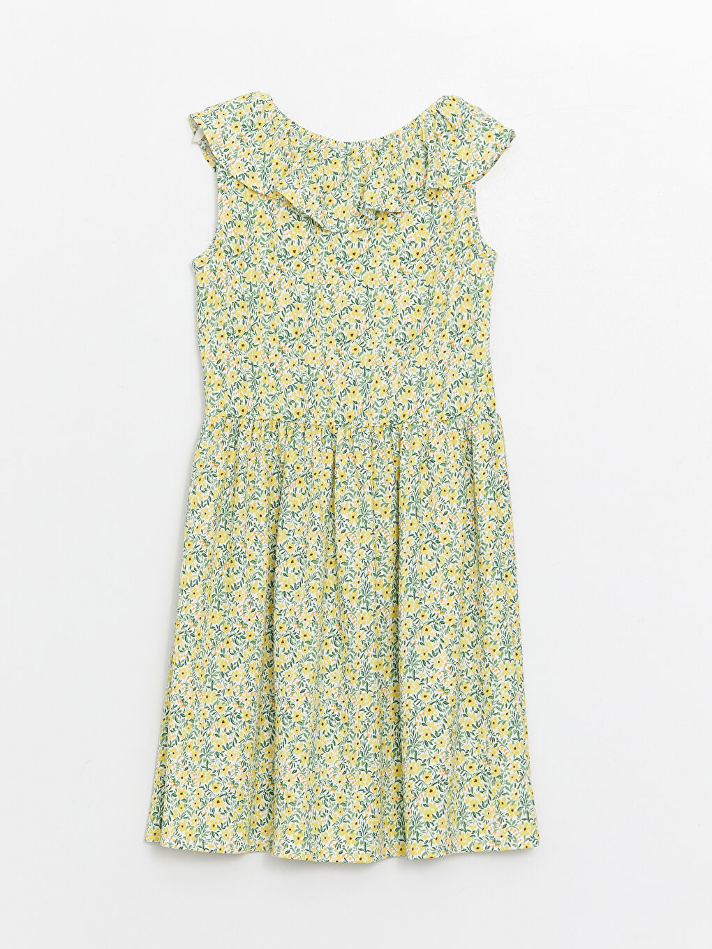 Crew Neck Floral Girls' Dress -S4FR53Z4-LU7