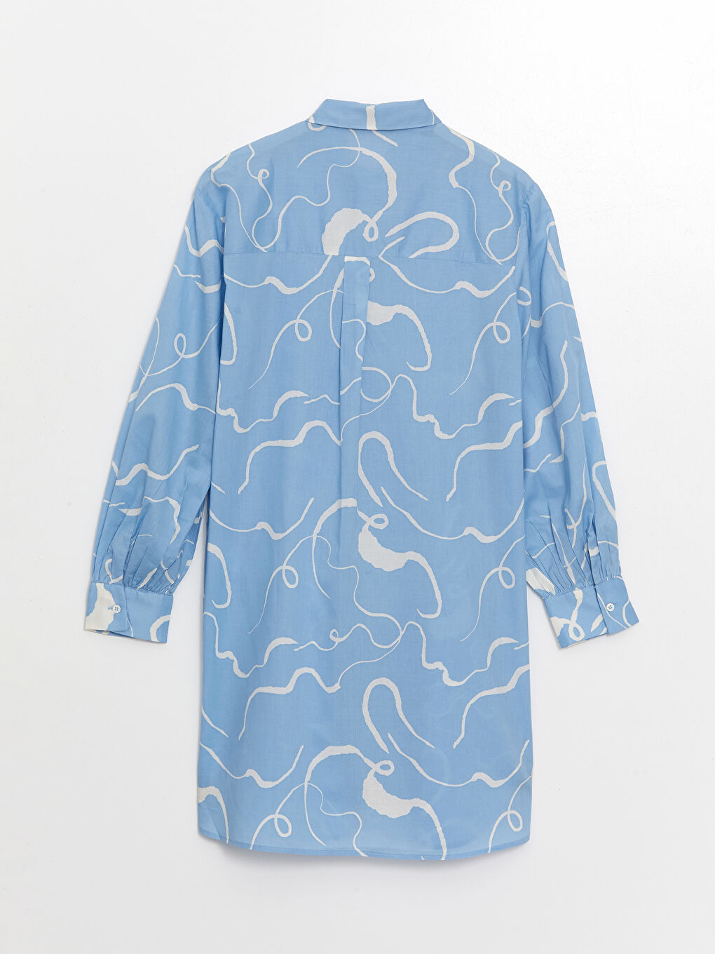 Patterned Long Sleeve Voile Women's Shirt Tunic -S4FR56Z8-LQQ
