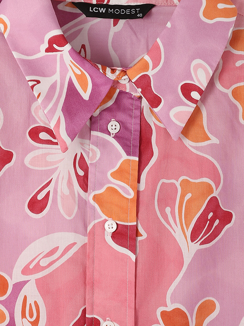 Patterned Long Sleeve Voile Women's Shirt Tunic -S4FR56Z8-LT9