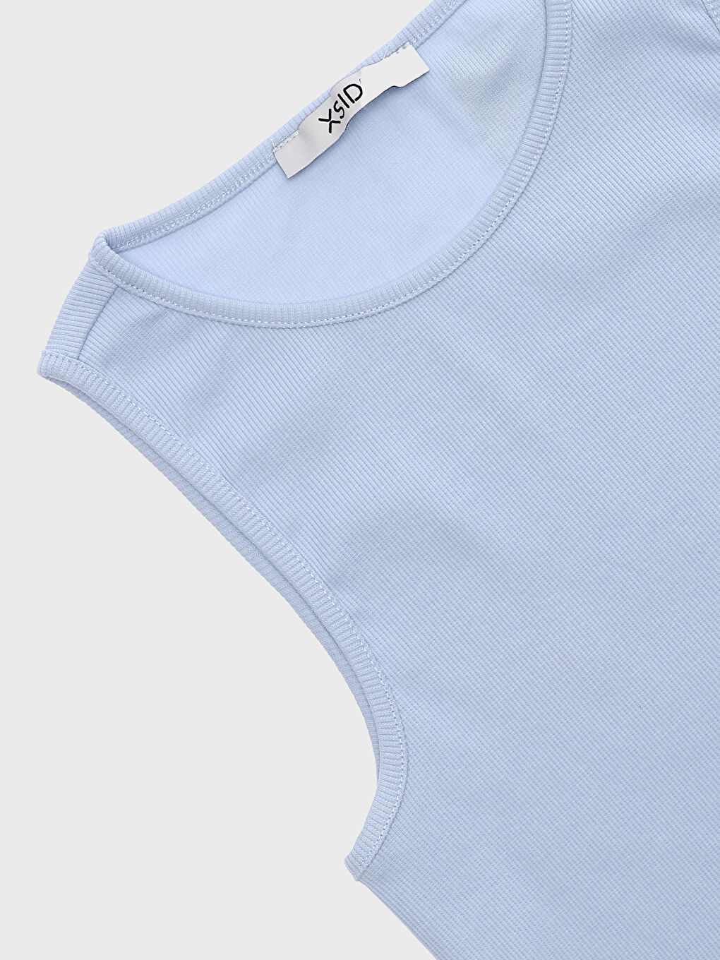 Women's Crew Neck Plain Crop Top-2