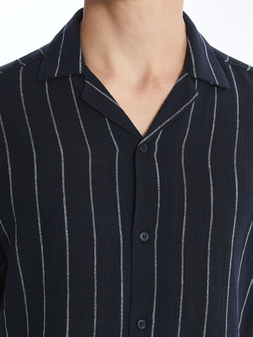 Regular Fit Short Sleeve Striped Men's Shirt -S4FR75Z8-LJX