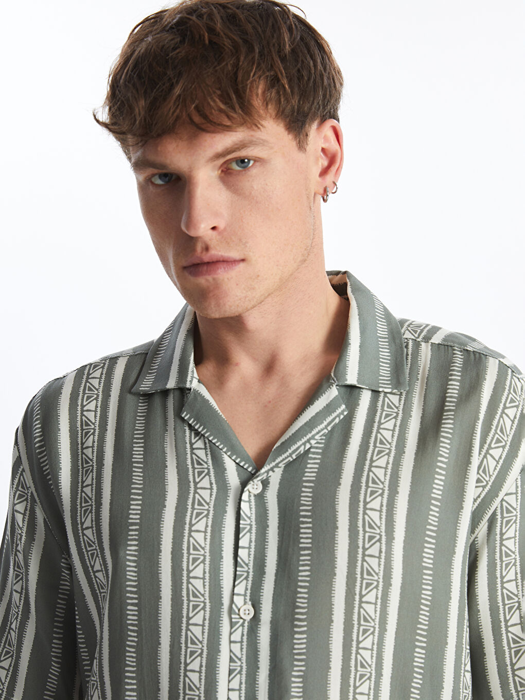 XSIDE Regular Fit Short Sleeve Patterned Men's Shirt -S4FR78Z8-LRR