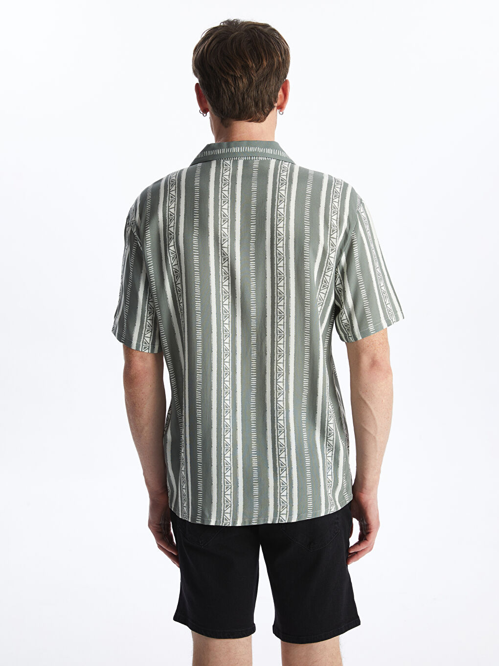 XSIDE Regular Fit Short Sleeve Patterned Men's Shirt -S4FR78Z8-LRR
