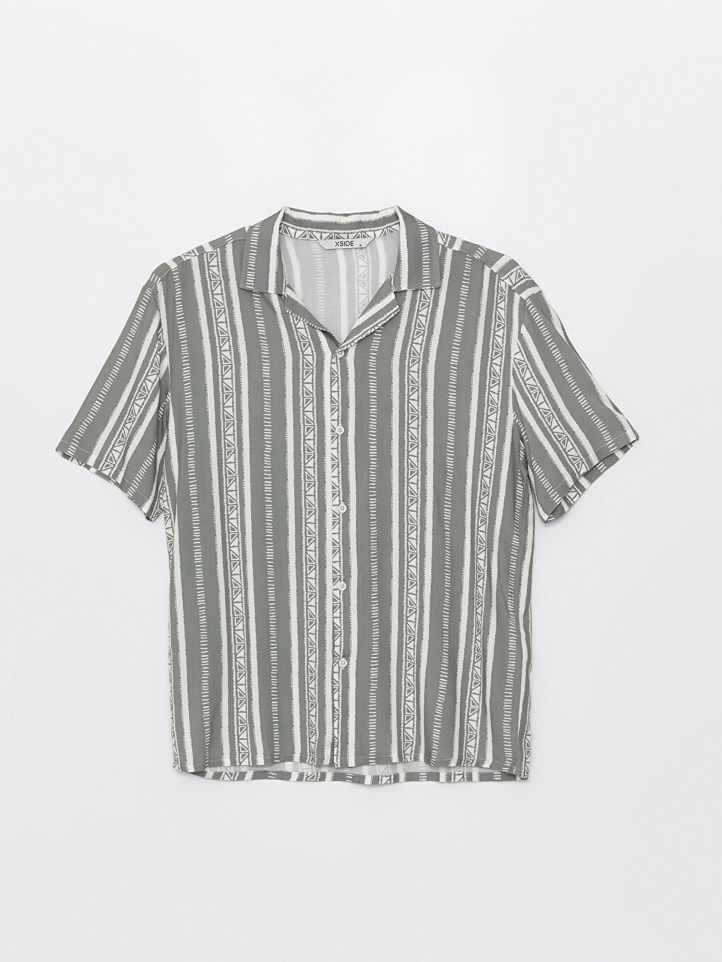 XSIDE Regular Fit Short Sleeve Patterned Men's Shirt -S4FR78Z8-LRR