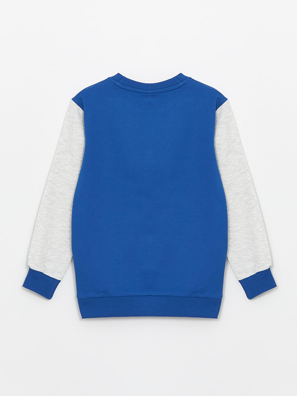 LCW Kids Canlı Mavi Bisiklet Yaka Baskılı Uzun Kollu Erkek Çocuk Sweatshirt - 3