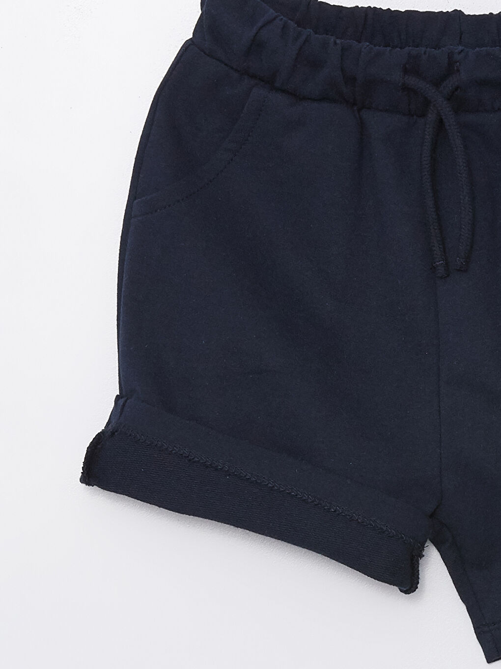 Lacivert Beli Lastikli Fenerbahçe Baskılı Erkek Bebek Şort-1