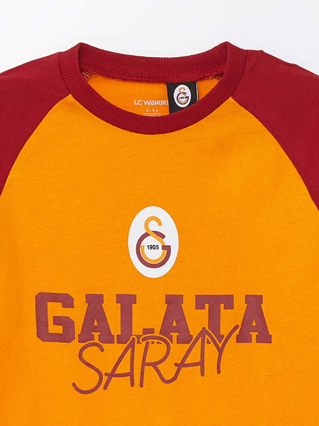 LCW baby Parlak Sarı Bisiklet Yaka Galatasaray Baskılı Erkek Bebek Tişört Ve Şort 2'li Takım - 5