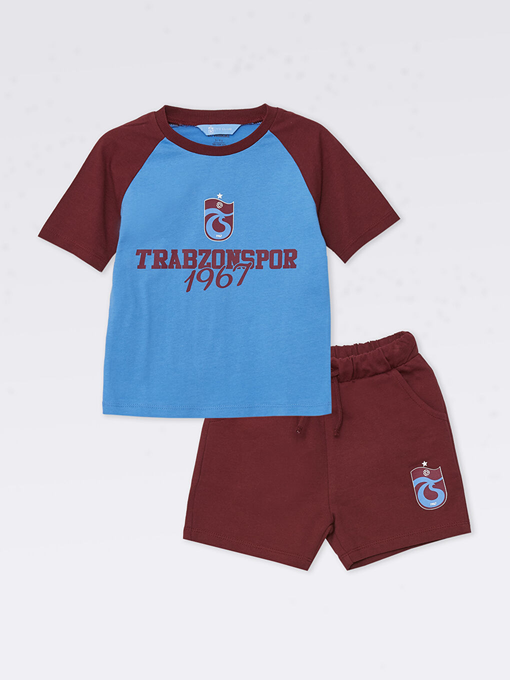 Crew Neck Trabzonspor Printed Baby Boy T-Shirt and Shorts Set of 2 -S4FS84Z1-VYF