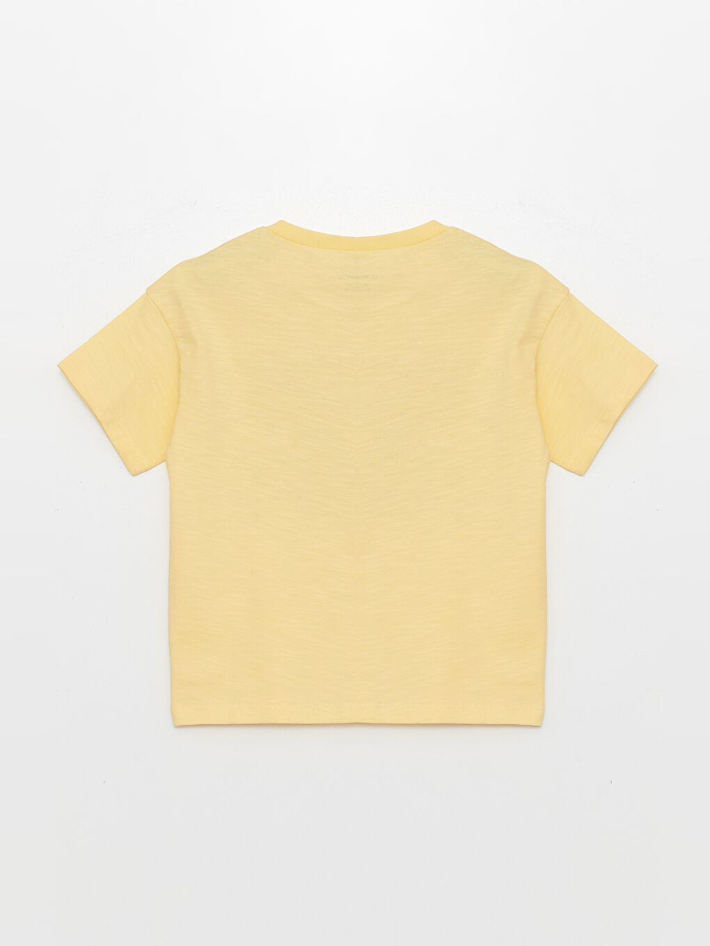 Sarı Bisiklet Yaka Kısa Kollu Winnie the Pooh Baskılı Erkek Bebek Tişört-1