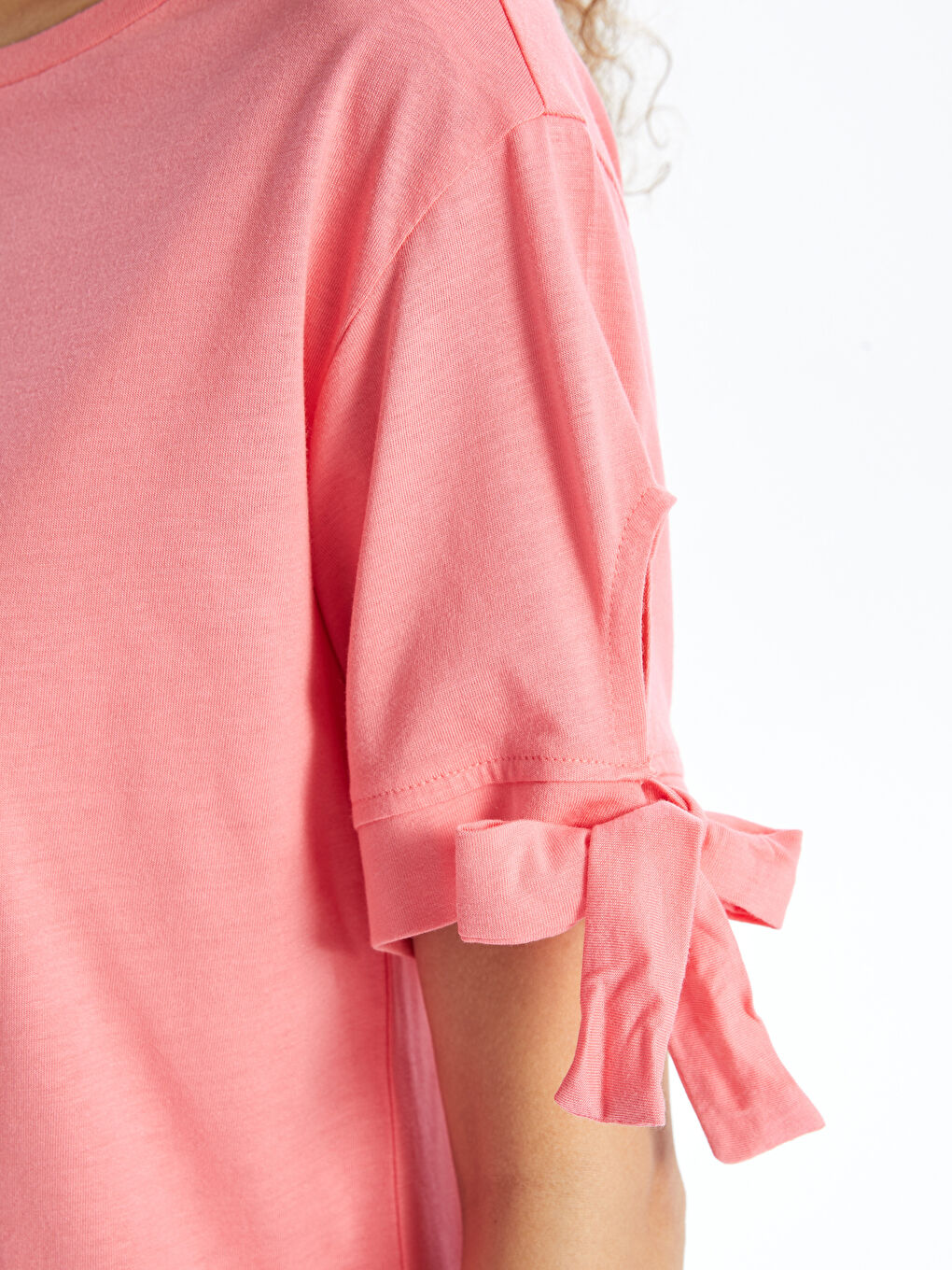 Crew Neck Straight Short Sleeve Women's Pajamas Set -S4FT42Z8-GBC