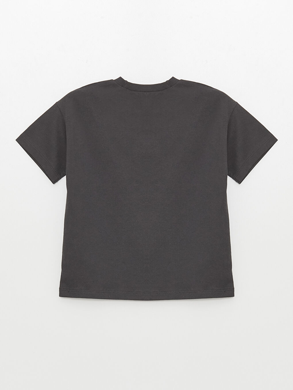 Antrasit Bisiklet Yaka Baskılı Erkek Bebek Tişört ve Şort Takım 2'li-2