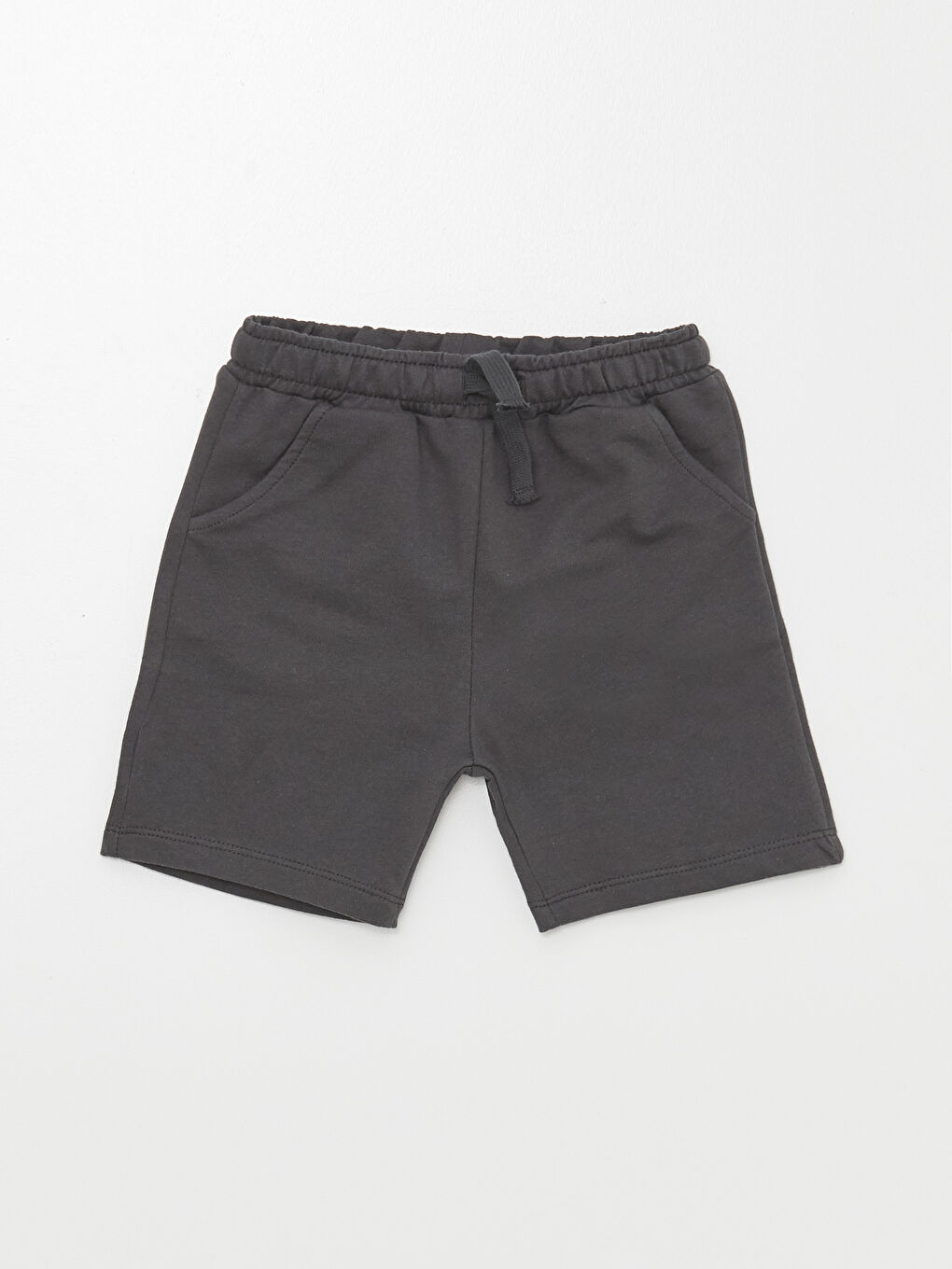 Antrasit Bisiklet Yaka Baskılı Erkek Bebek Tişört ve Şort Takım 2'li-5