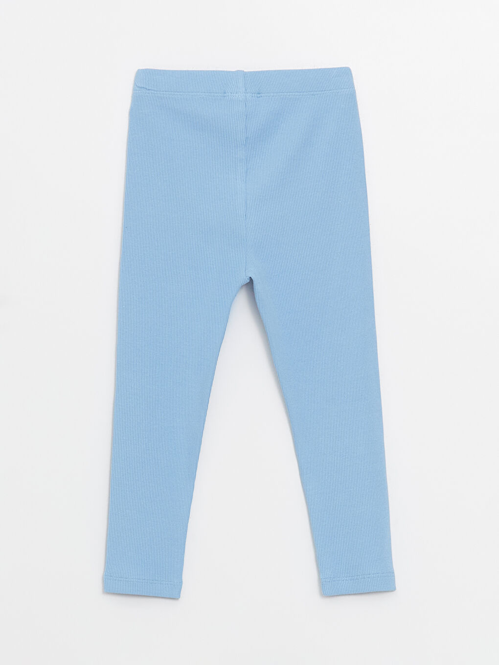 Mavi Beli Lastikli Çiçek Desenli Kız Bebek Tayt