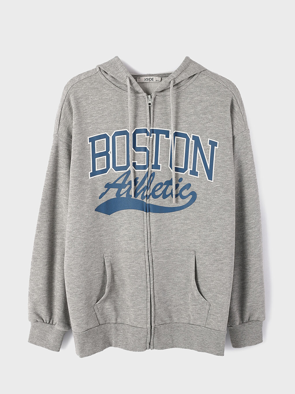 Hooded Printed Women's Thick Zip-Up Sweatshirt