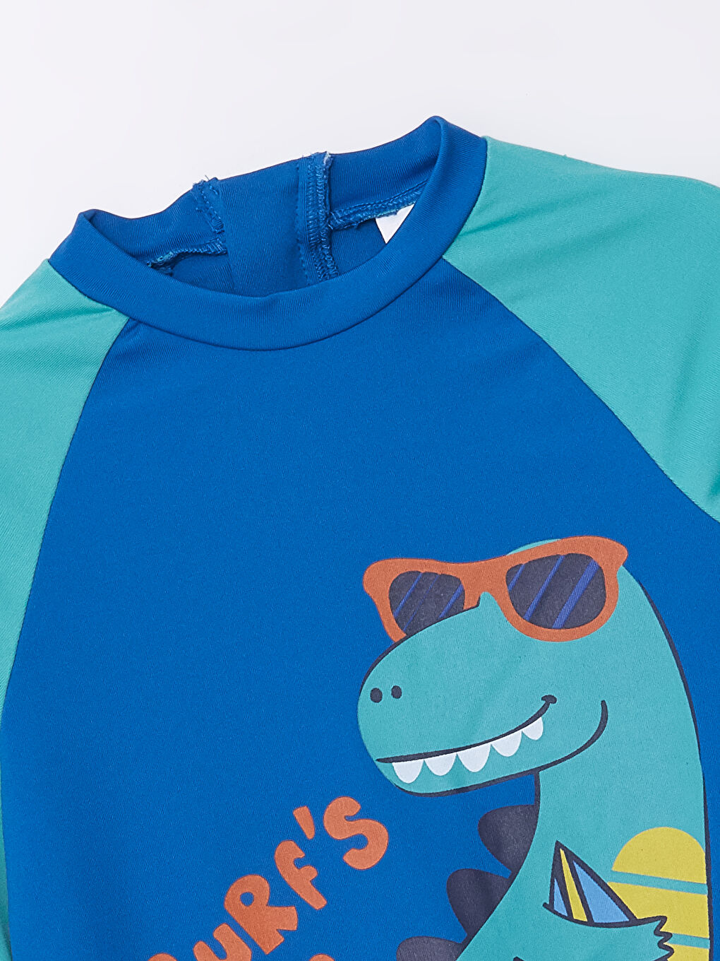 Stand Up Collar Short Sleeve Printed Baby Boy Swimsuit -S4FU43Z1-H9U
