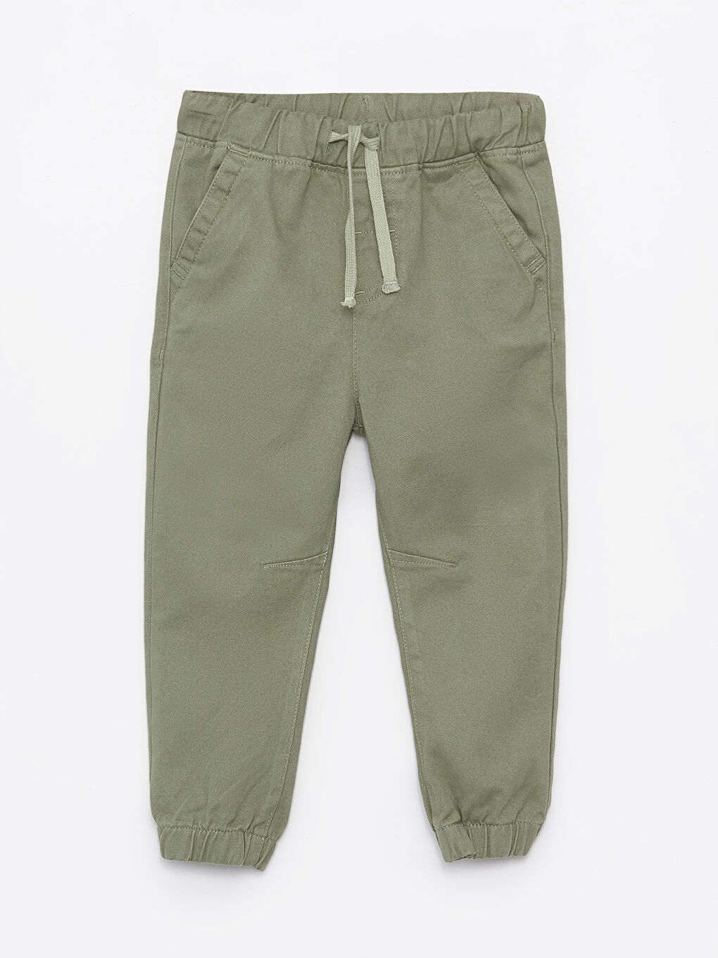 Haki Beli Lastikli Basic Erkek Bebek Jogger Pantolon