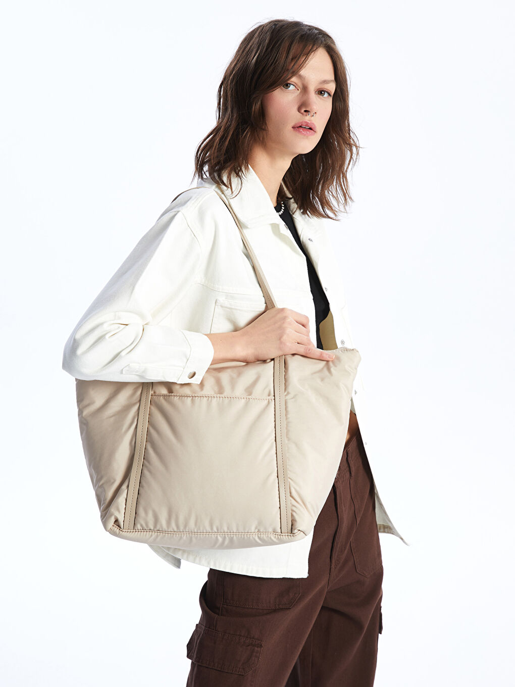 Parachute Fabric Women's Shoulder Bag -S4FU83Z8-CR8