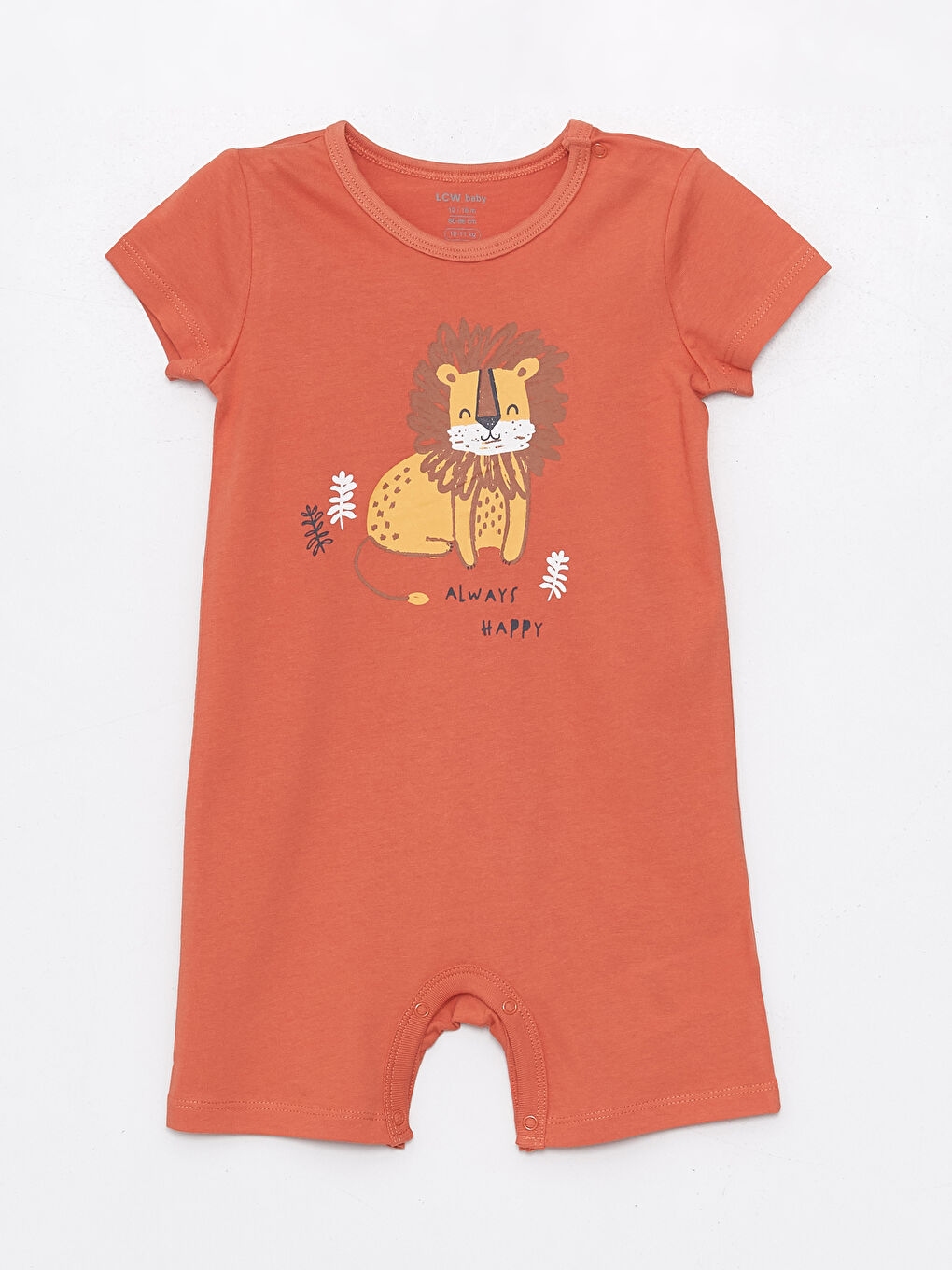 Crew Neck Short Sleeve Printed Baby Boy Rompers 2 Pack-1