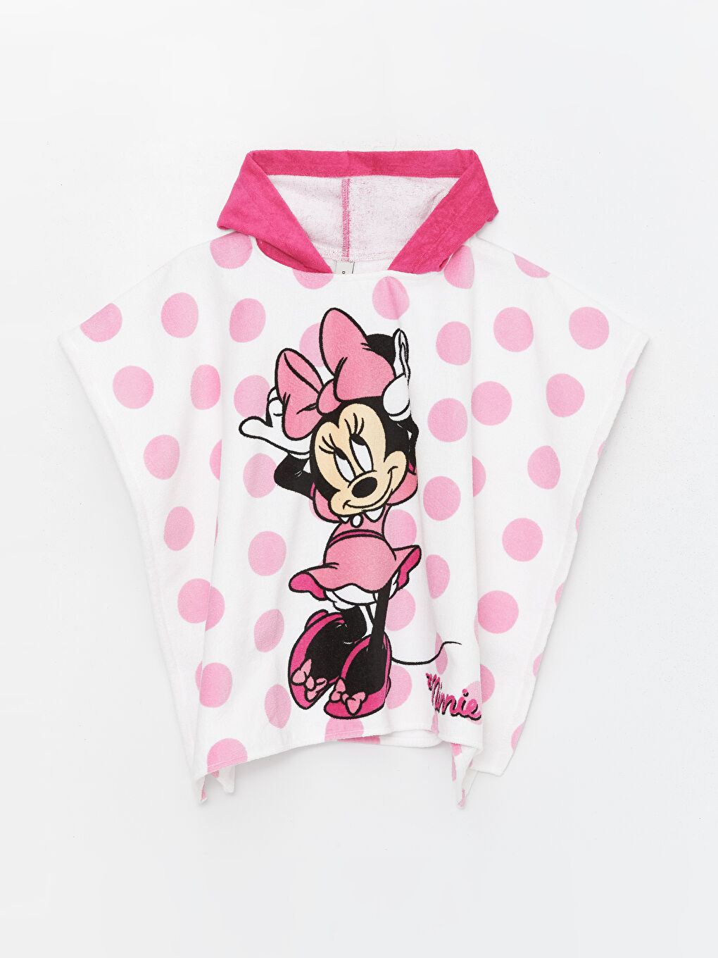 LCW ACCESSORIES Beyaz Baskılı Minnie Mouse Baskılı Kız Çocuk Plaj Havlusu