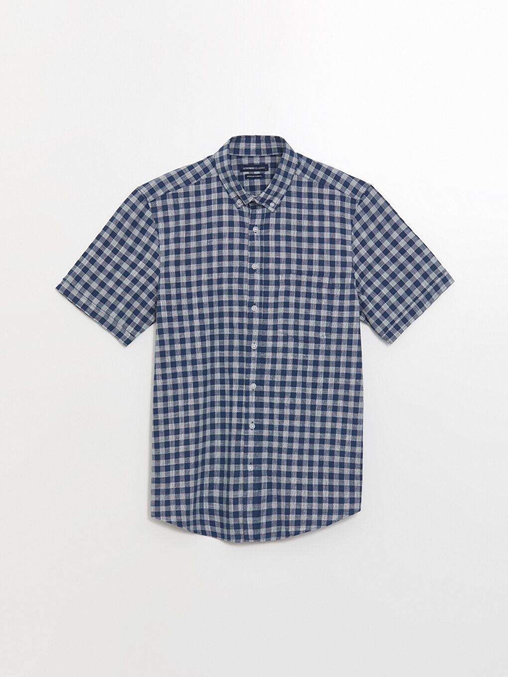 Yeşil Regular Fit Kısa Kollu Ekose Poplin Erkek Gömlek-5