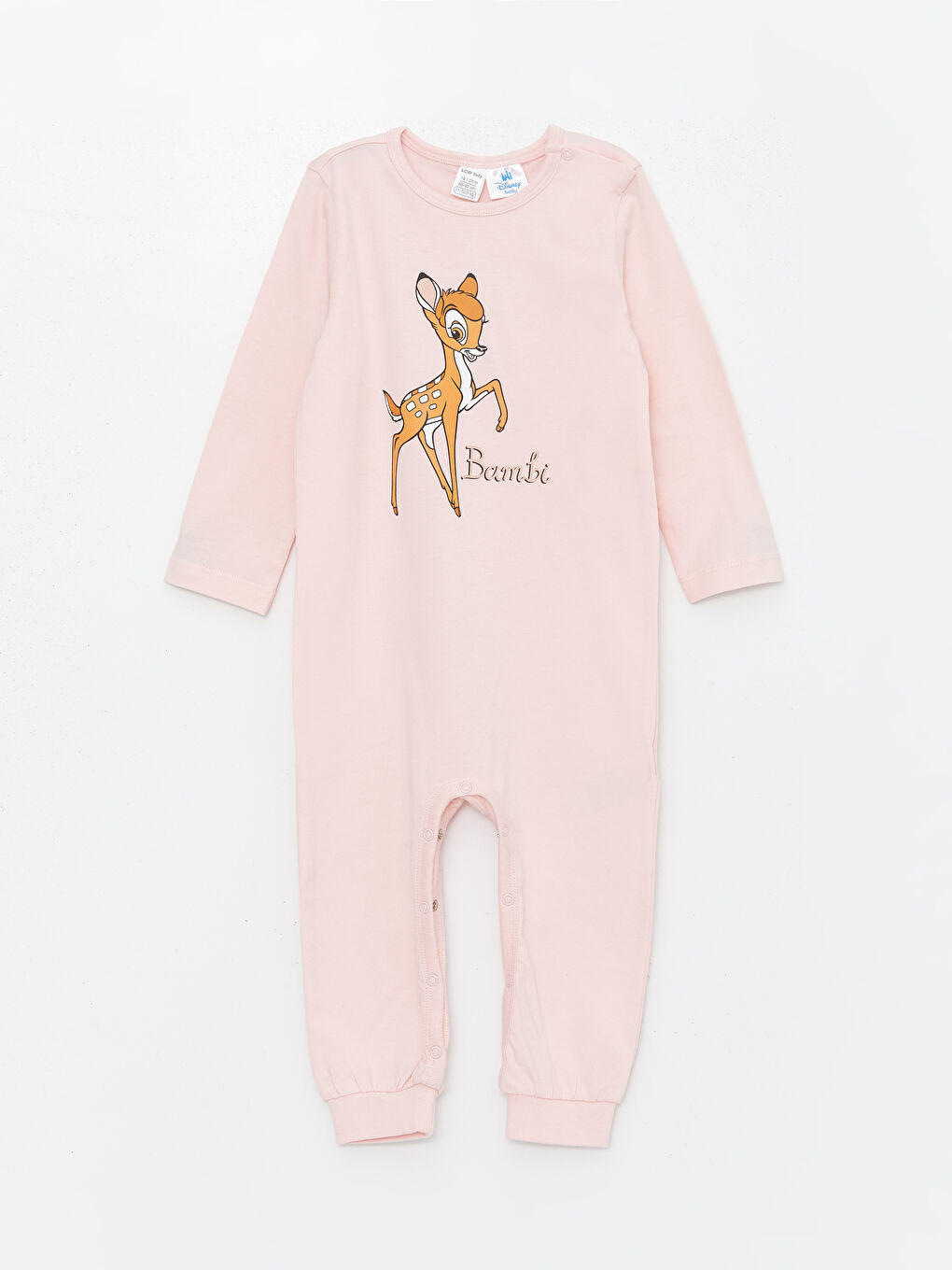 Crew Neck Long Sleeve Bambi Printed Baby Girls' Jumpsuit -S4FV31Z1-FTG