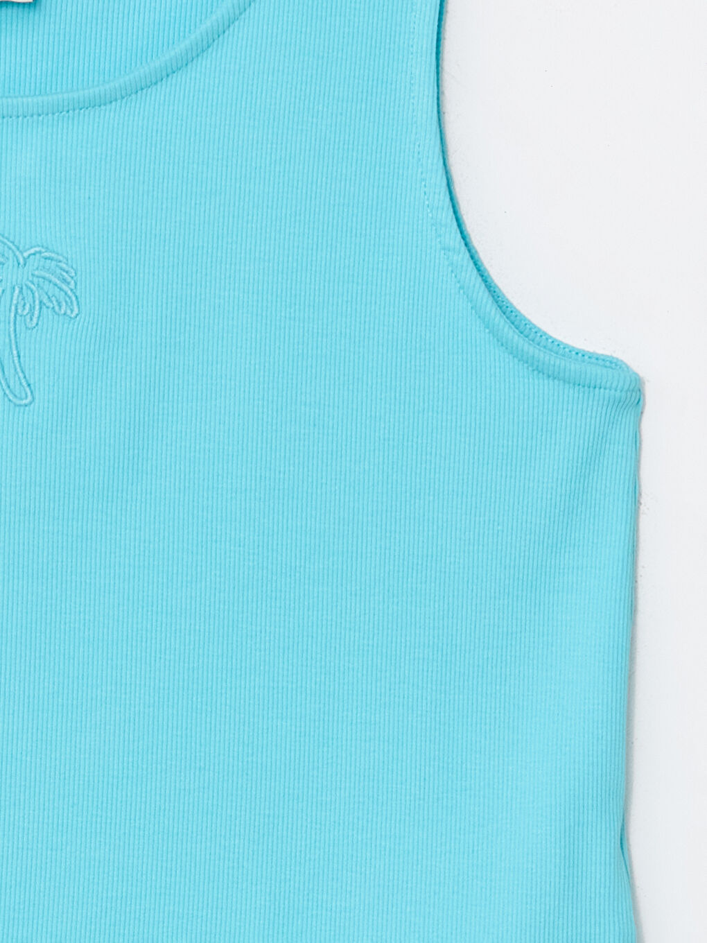 Crew Neck Girl's Crop Singlet-1